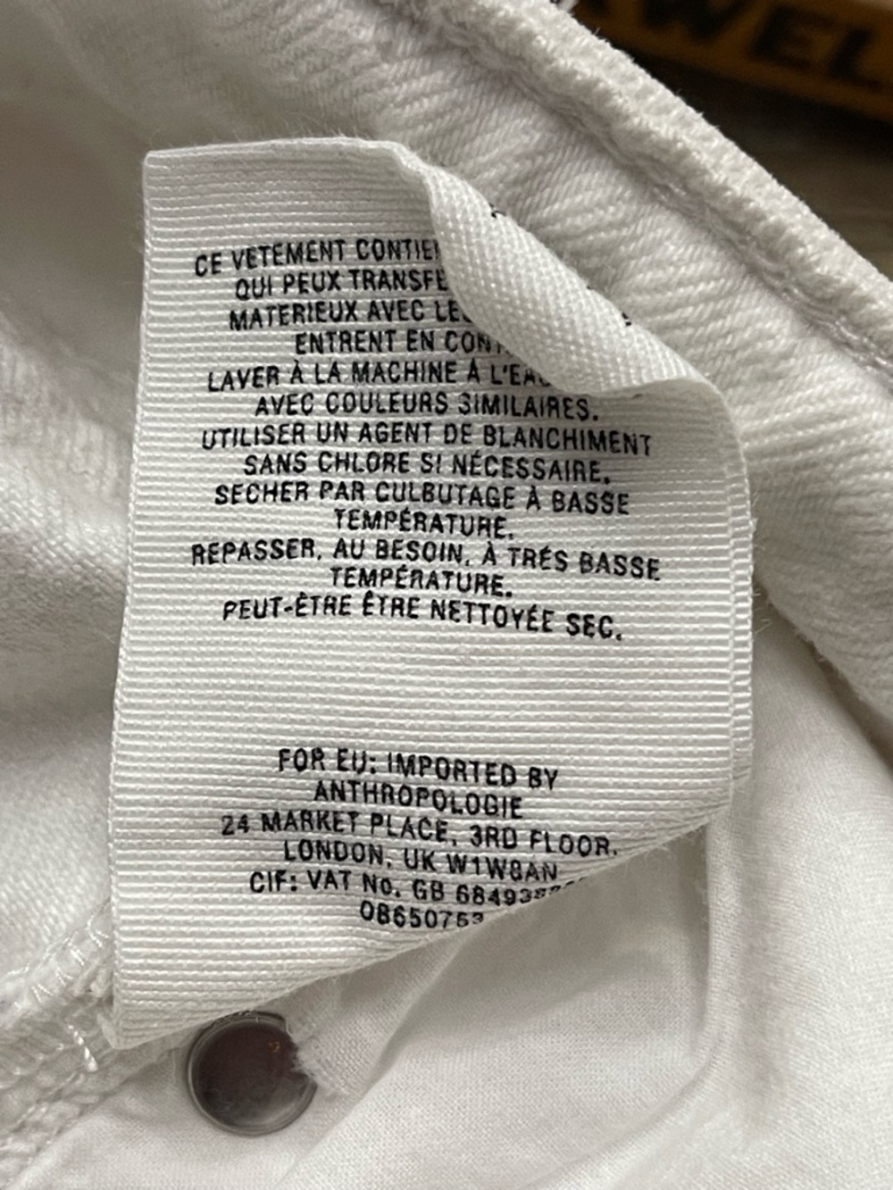 Pilcro and the Letterpress Anthropologie Hyphen White Fringe-Hem Jeans Sz 30 - Picture 11 of 14